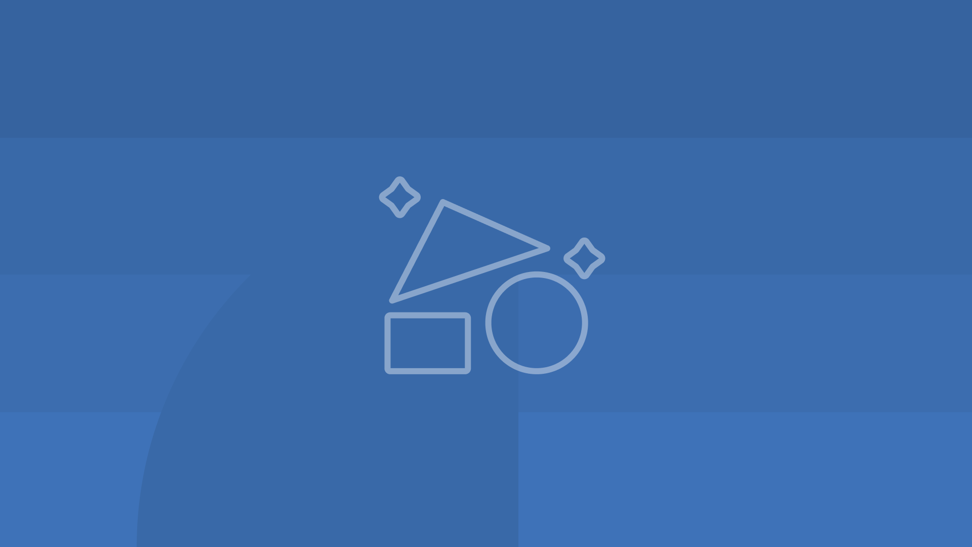 Building blocks icon with a dark blue geometric background